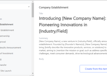VRITIMES Launches “Create from a Template” Feature