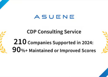 90% of Companies, Supported by Asuene’s CDP Consultation Service, Achieve CDP Score Improvement or Maintenance in 2024.