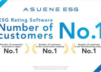 “Asuene ESG” an ESG evaluation cloud service, holds the No.1 market share in Japan
