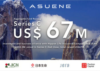 Asuene raises US $5.3 million in Series C 2nd close, with investment and business alliance from Nippon Life Insurance Company and JERA