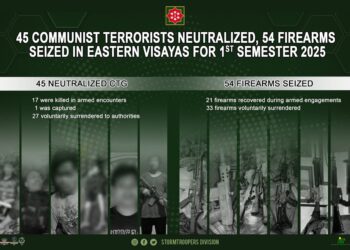 45 NPA Members Neutralized, 54 Firearms Seized in Eastern Visayas – Army