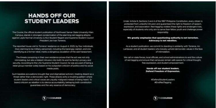 Campus Papers Decry Harassment of LNU Student Leader